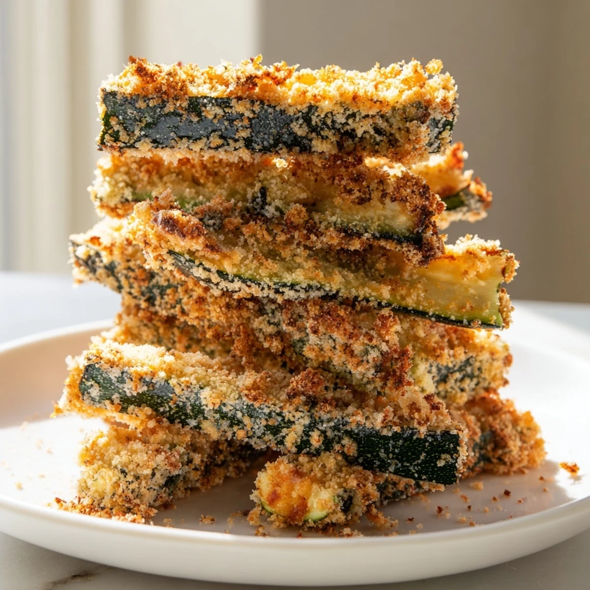 Baked Zucchini Fries, perfectly crispy and seasoned, ideal for healthy snacking or side dishes.