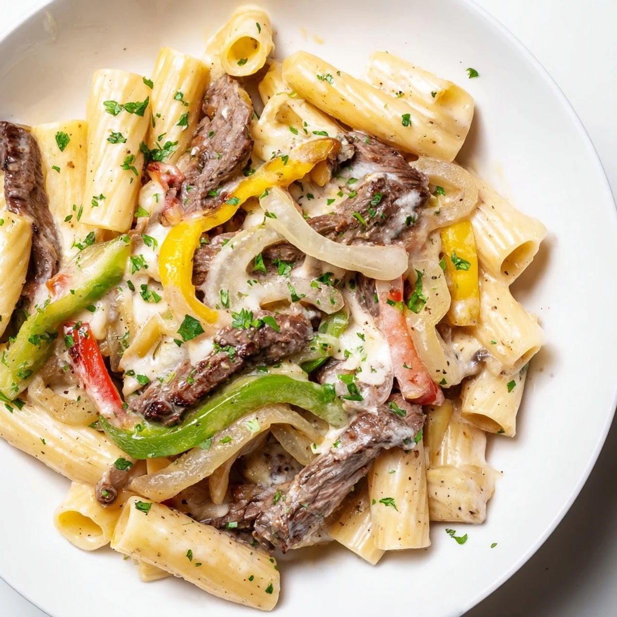 Philly Cheese Steak Pasta