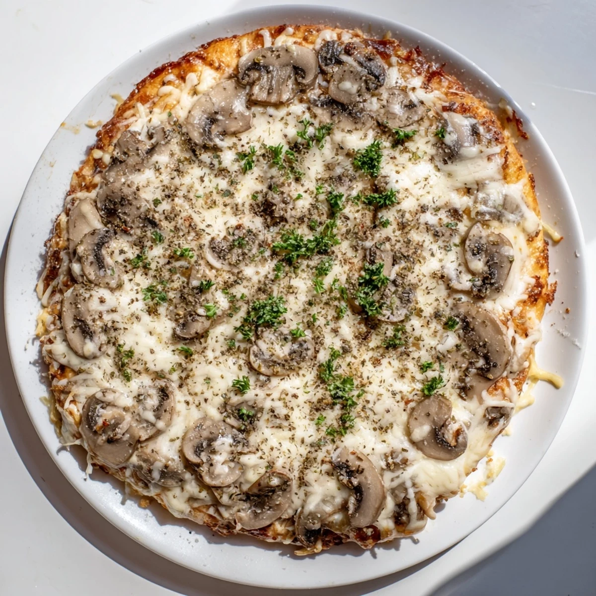 A close-up of a delicious frozen pizza upgrade, featuring melted cheese and savory toppings.