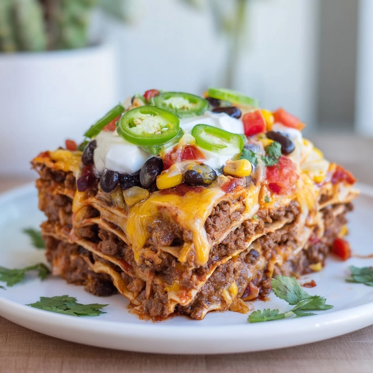 Taco Lasagna Fusion Dish
