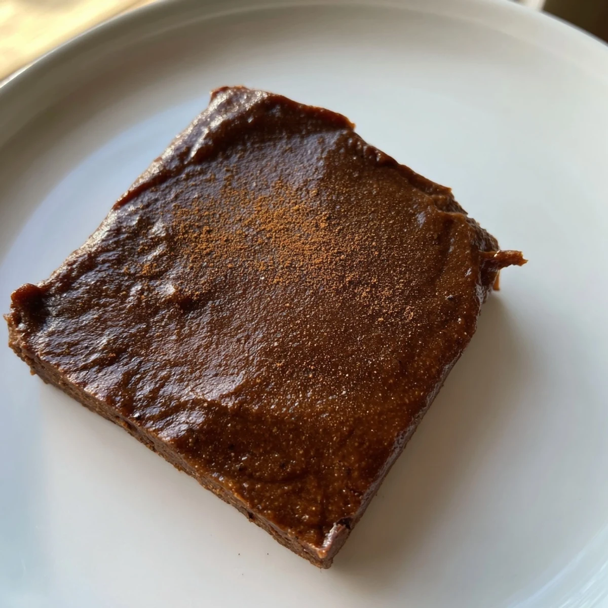 Warm, fudgy Pumpkin Workout Brownies, a delicious gluten-free treat waiting to be enjoyed.