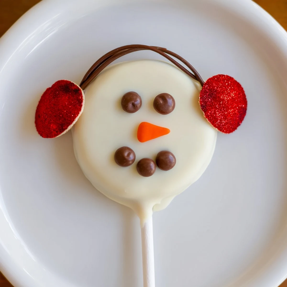 Delicious Budget-Friendly Oreo Snowman Pops: enjoy these festive Oreo treats with white chocolate coating, perfect for a winter party.
