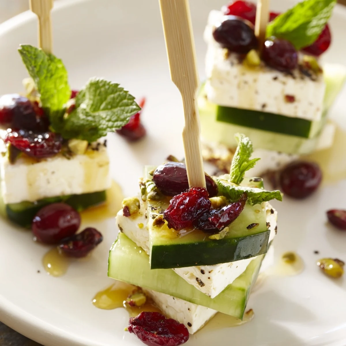 Holiday Cranberry Feta Skewers