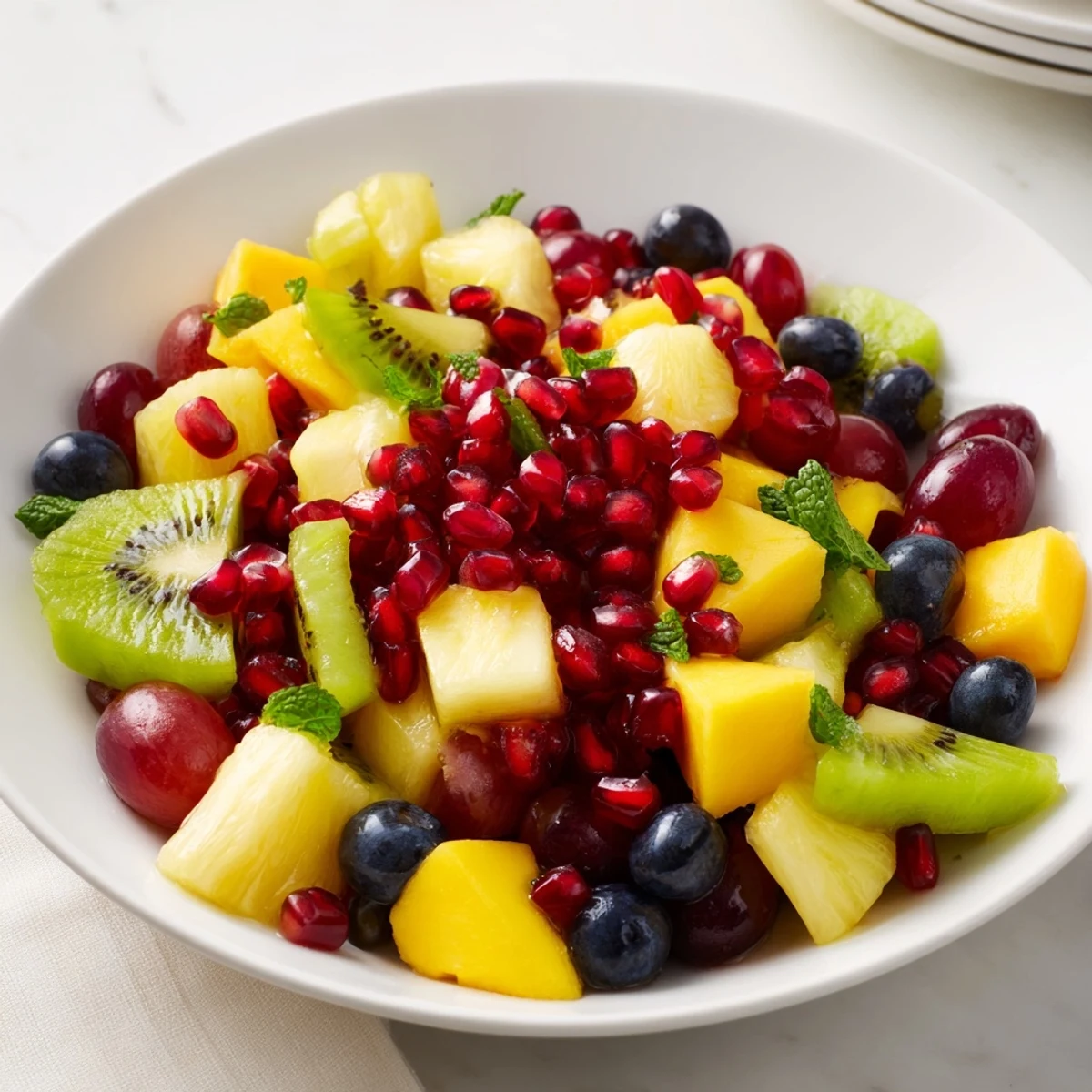 Vibrant Three Kings Royal Fruit Platter with juicy mango and pineapple ready to serve.