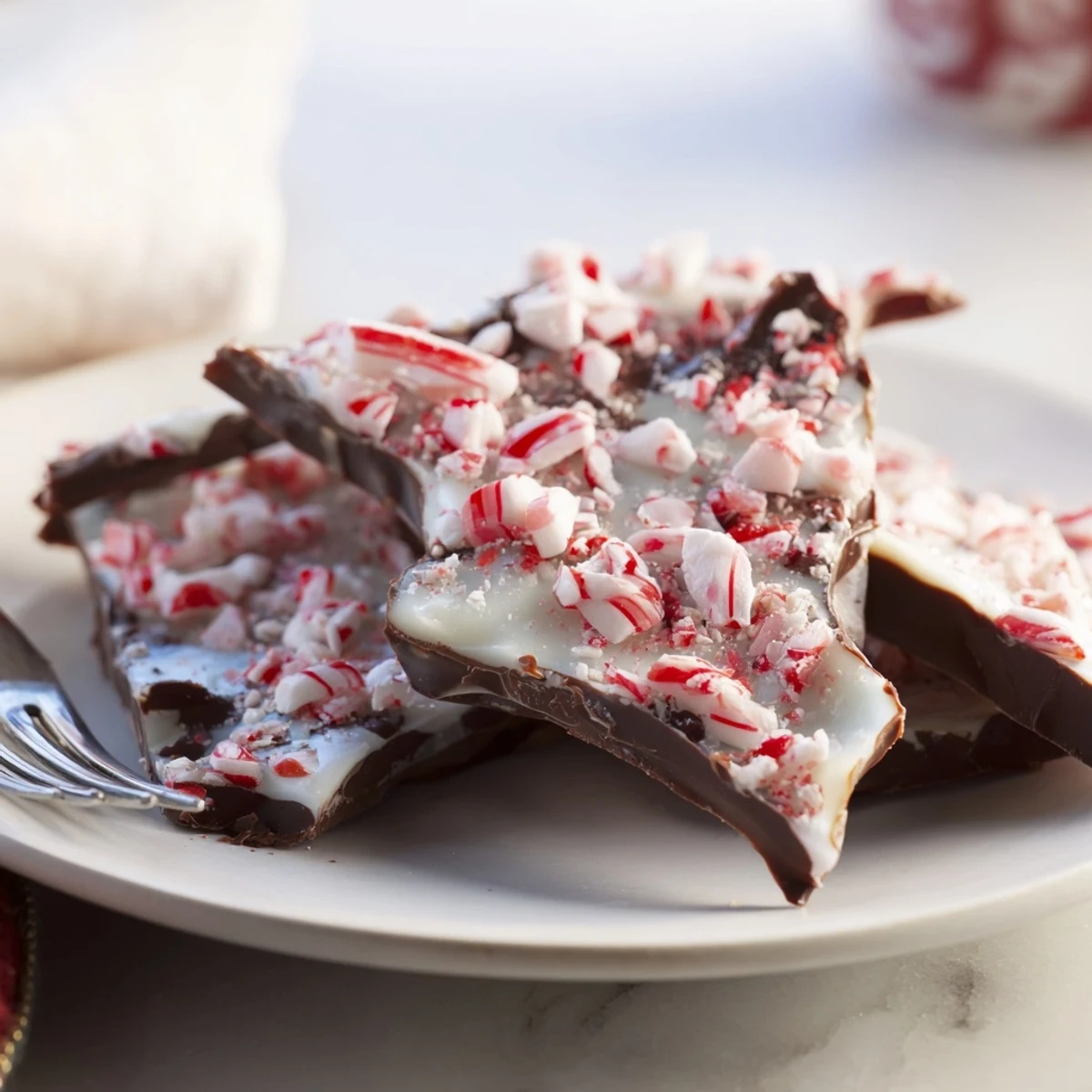 Peppermint Bark Snowflakes Treat