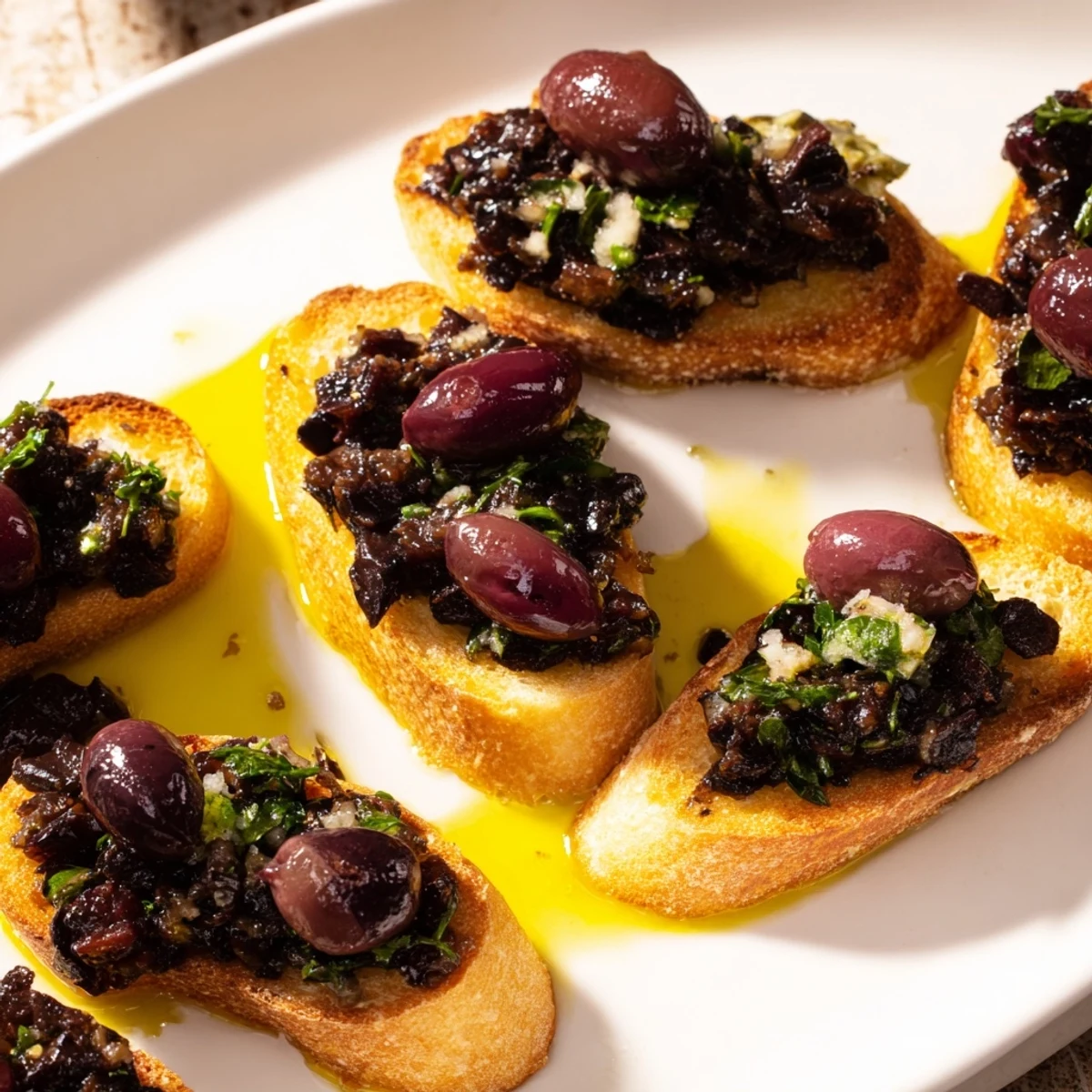 Black Olive Tapenade Crostini