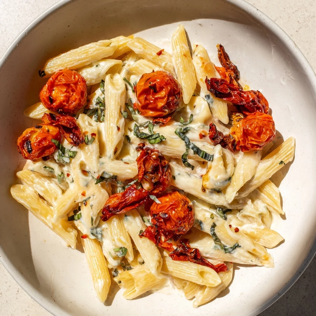 Boursin Cheese Pasta Roasted Tomatoes