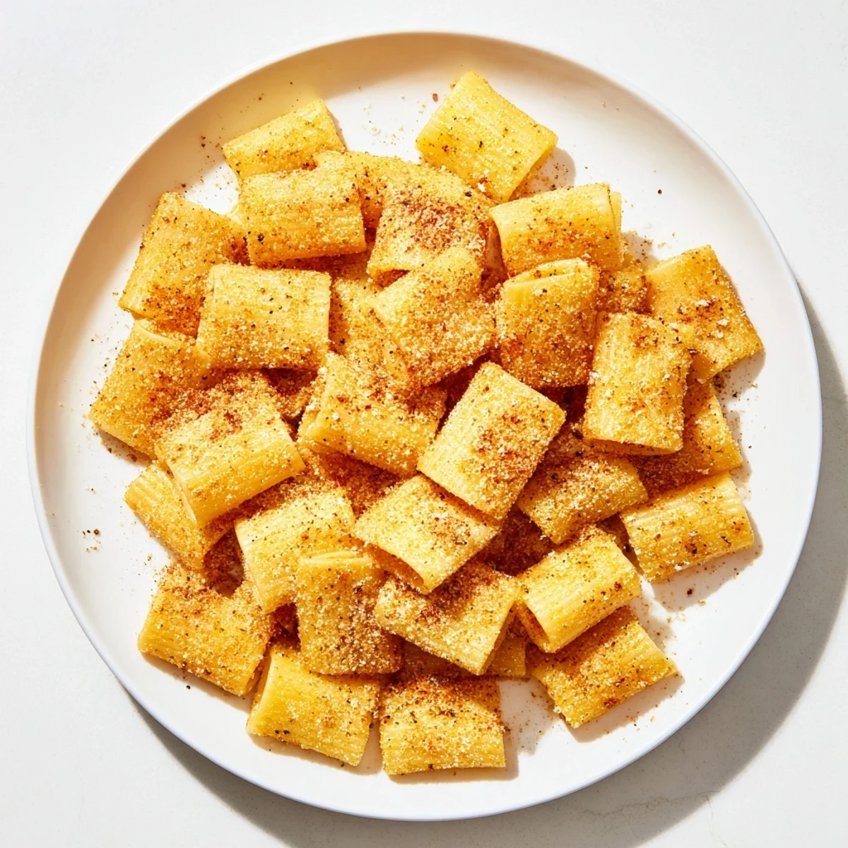 These homemade Air Fryer Pasta Croutons are seasoned to perfection, offering a flavorful and crunchy texture.