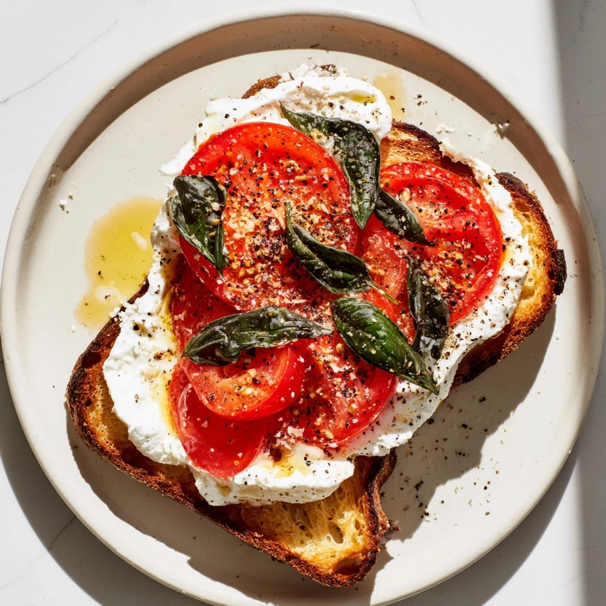 Tomato Burrata Toast