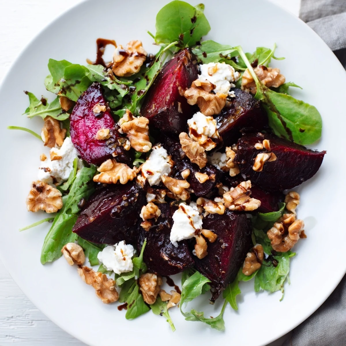 Roasted beets and creamy goat cheese mingle in this delightful Beet and Goat Cheese Salad.