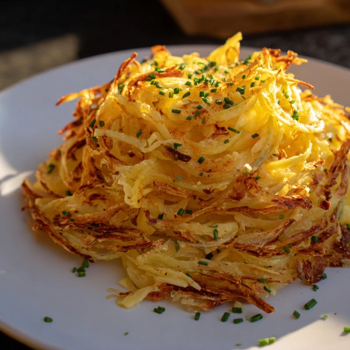 Mouthwatering, golden-brown Crispy Onion Cheese Chips ready to serve, perfect for low-carb snacking or parties.