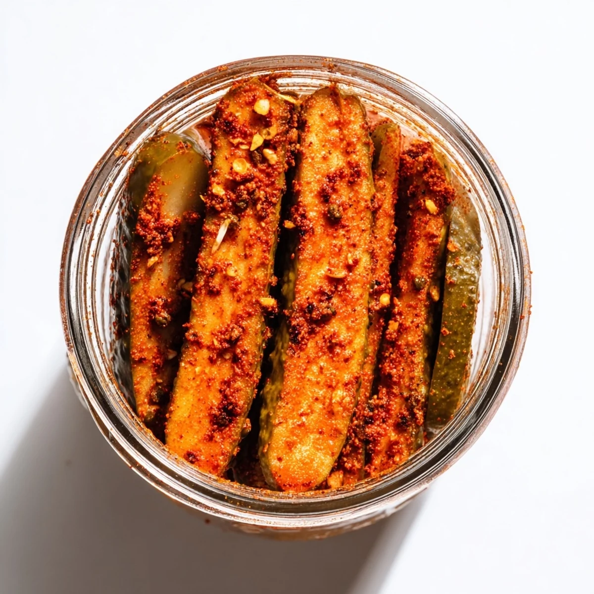 Vibrant Taco Pickles infused with smoky paprika, ready to enjoy with nachos or as a crunchy side dish.