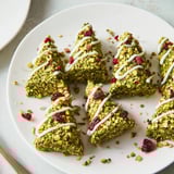 Homemade Matcha Pistachio Christmas Tree Energy Bites, a festive no-bake treat with a delicious pistachio and matcha flavor.
