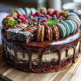 Festive dessert board with mini treats and cake slices, perfect for grad parties and celebrations.