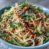 Cold Sesame Noodle Cucumber Bowl
