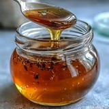 Golden dandelion jelly shimmering, a sweet floral treat for baking needs.