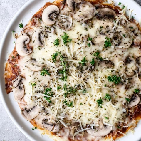 Frozen Pizza Mushrooms Herbs Cheese