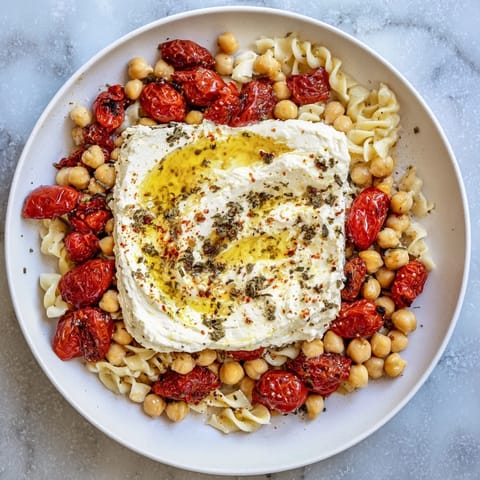 Baked Feta Chickpeas Tomatoes