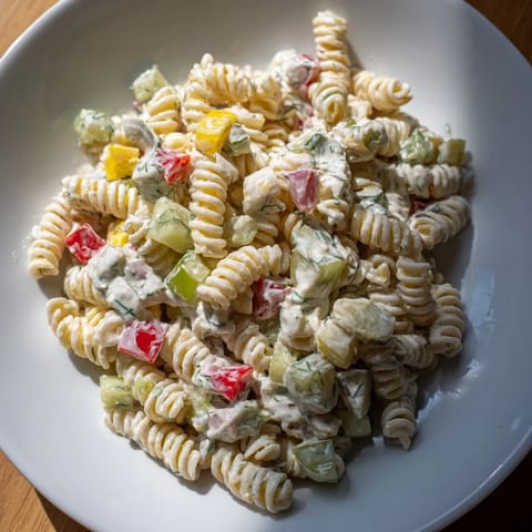 Dill Pickle Chopped Pasta Salad