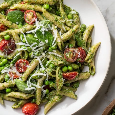 One-Pot Creamy Pesto Pasta