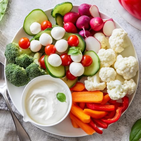 Savory Crudités Veggie Santa Hats