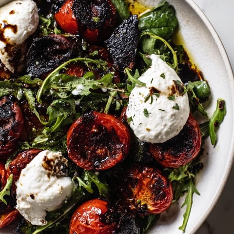 Charred Tomato Burrata Salad