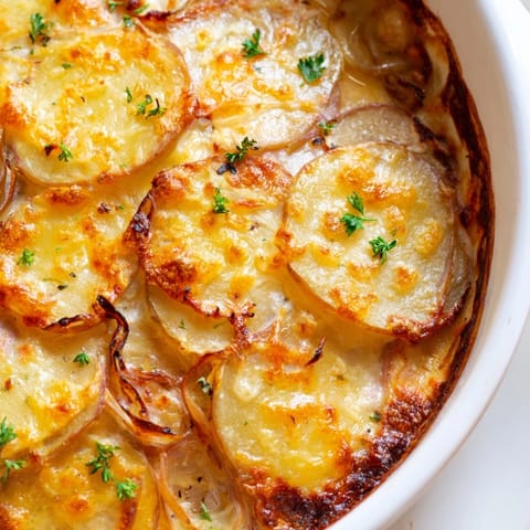 French Onion Potato Gratin