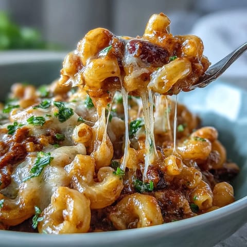A steaming skillet of Tex-Mex chili mac with corn, black beans, and melted cheese, served with fresh cilantro and tortilla chips.
