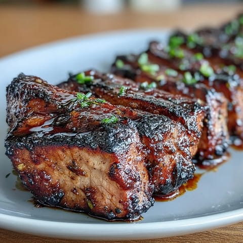 Aromatic jerk spiced pork tenderloin with a smoky, spicy crust, served sliced and garnished with fresh lime wedges.  