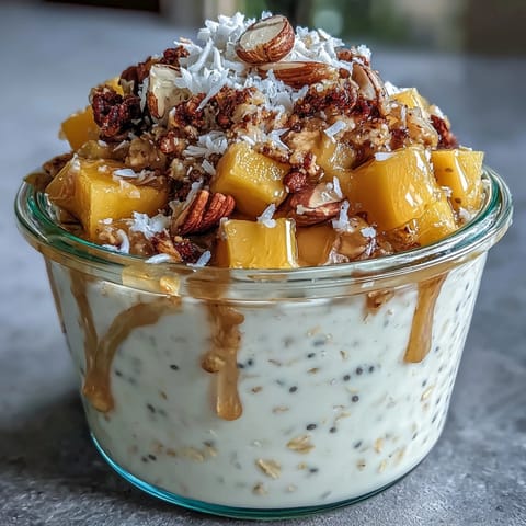 Overnight oats with mango