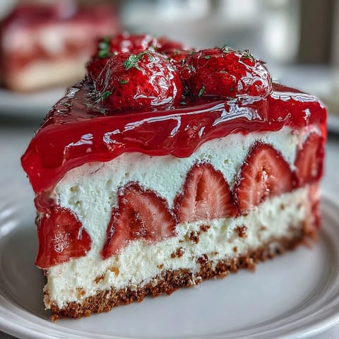 Valentines Strawberry Mousse Cake