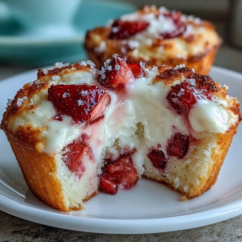 Strawberry cream cheese muffins