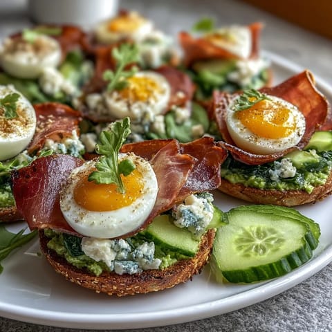 Green eggs and ham craft snack plate for kids with playful spinach and cucumber garnish.