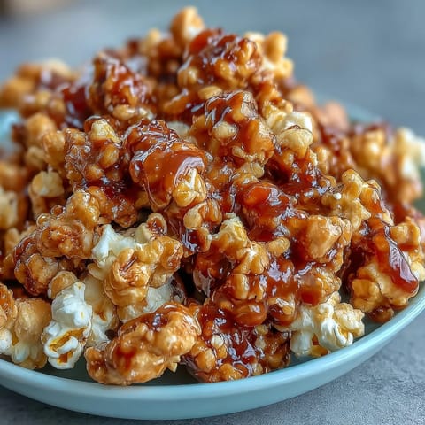 Sweet and salty baseball season popcorn mix with peanuts and caramel, perfect for game day snacking or movie nights.