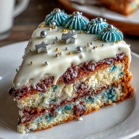 Vibrant Galaxy Graduation Cake with shimmering edible stars, perfect for celebrating achievements in style.  