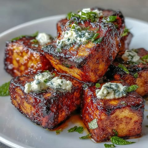 Refreshing Grilled Watermelon Salad with Feta and Mint, smoky-sweet melon with tangy cheese and fresh herbs