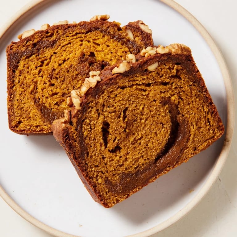 A close-up of mug-sized pumpkin bread, fluffy and moist, perfect for a quick snack.