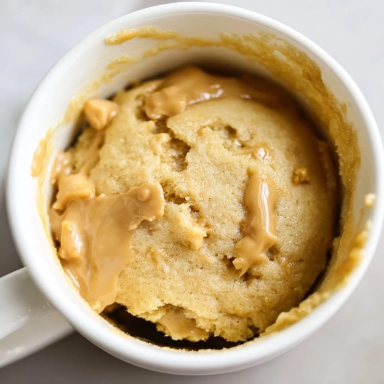 Enjoy the delicious 2-Minute Peanut Butter Mug Cake, a quick, easy, single-serving dessert option.