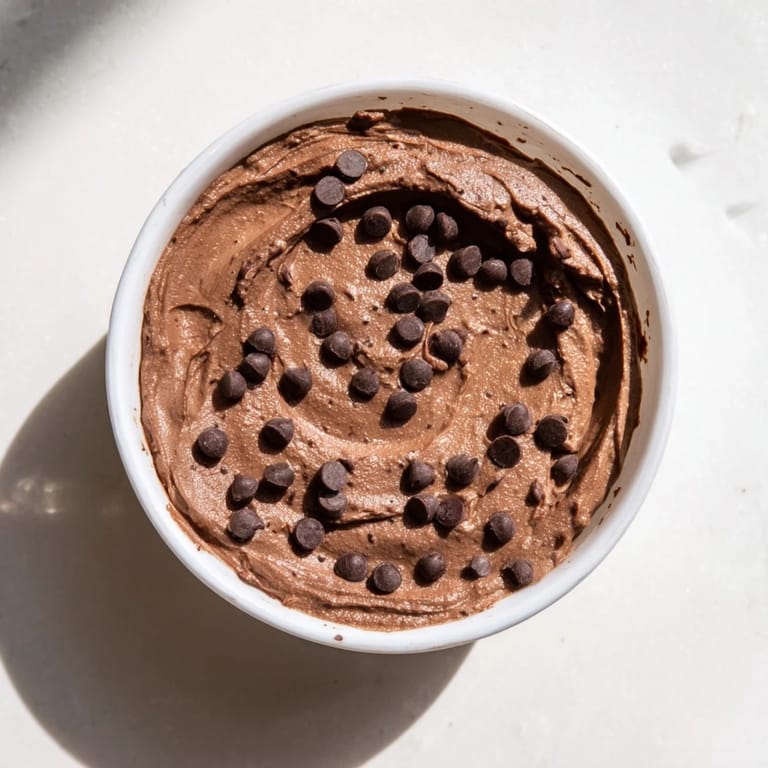 Enjoy a spoonful of delectable Chocolate Hummus, a sweet and delicious snack for any time.
