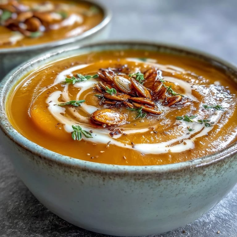 Golden cubes of butternut squash roast on a baking sheet, the first step for making this Easy Roasted Butternut Squash Soup.