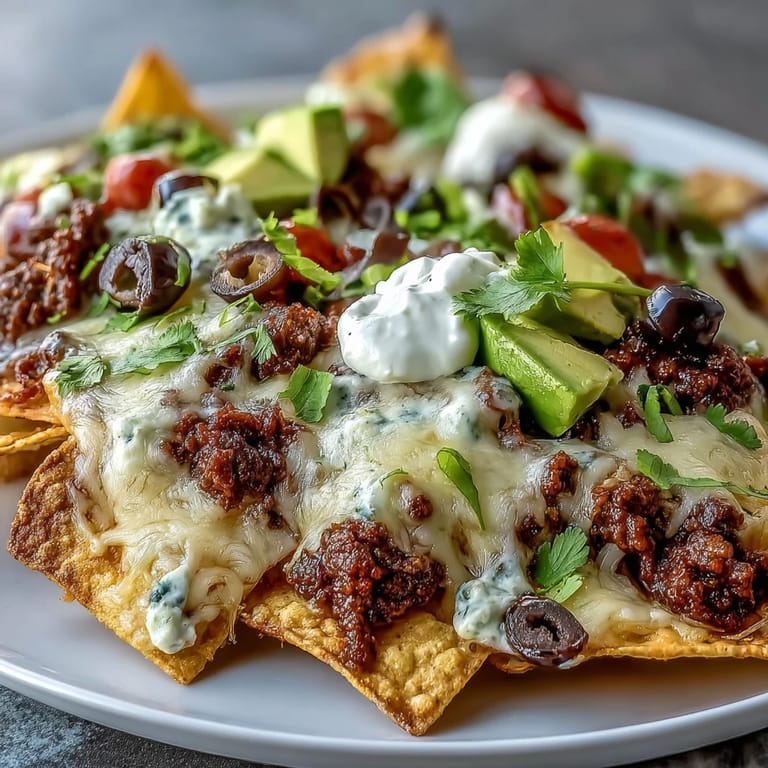 Golden, cheesy Baked Nachos served with sour cream and salsa, a classic Tex-Mex appetizer for game day.