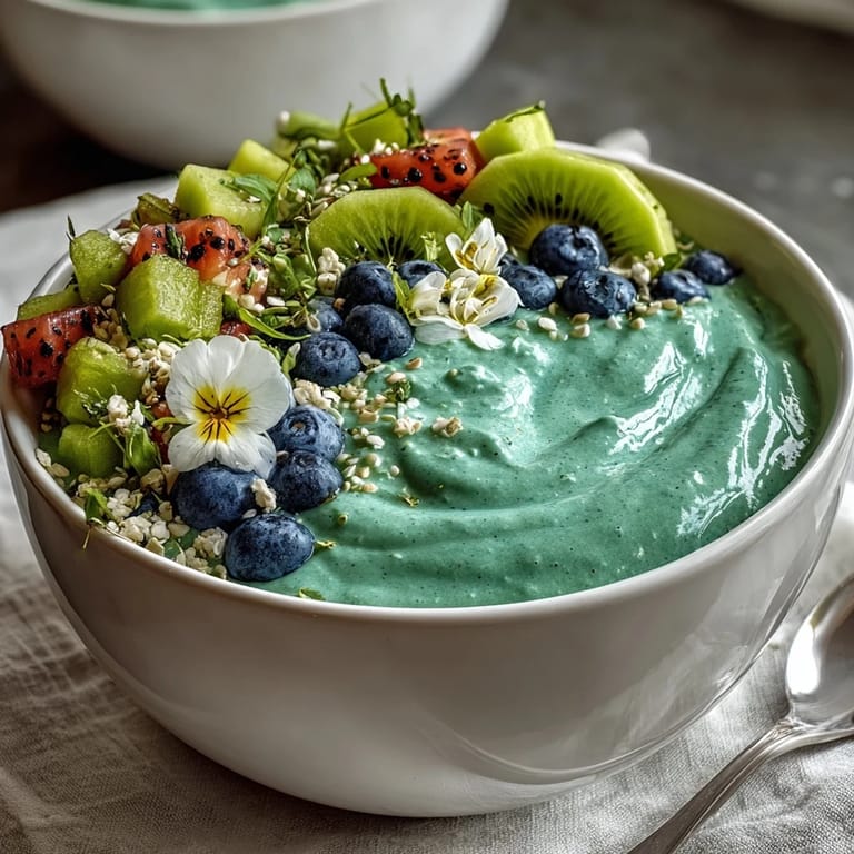 Artfully arranged dragon fruit and coconut flakes on a creamy Whimsical Healthy Mermaid Smoothie Bowl for a colorful breakfast.