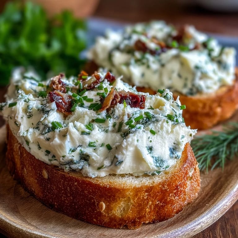 Whipped butter infused with roasted garlic and fresh herbs, perfect for slathering on warm baguette slices.