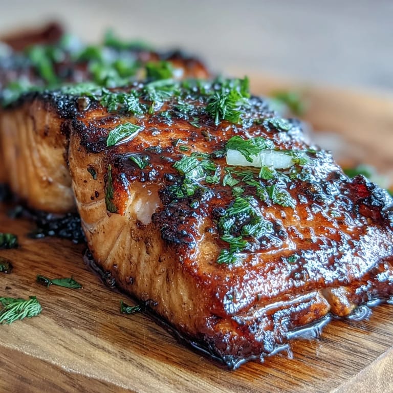 Cedar Plank Salmon with Lemon Dill, served on a smoky cedar plank with lemon slices and dill garnish.  
