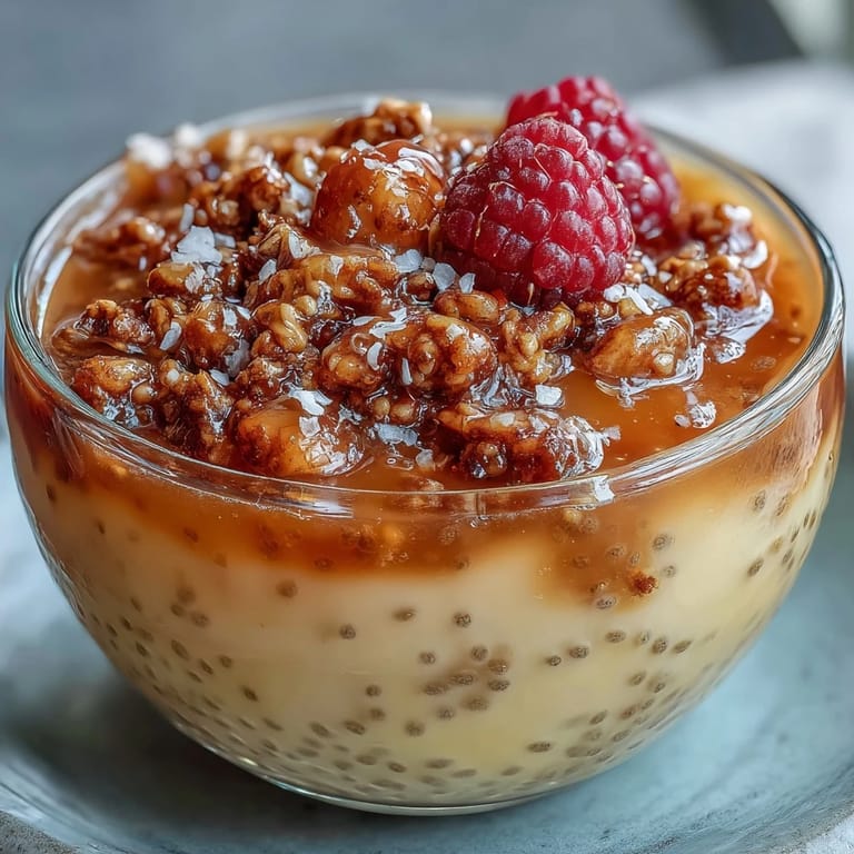 Refreshing lemon chia pudding parfait with zesty citrus, sweet raspberry compote, and crisp granola in clear glasses.